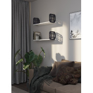 Полка навесная 22х80х22 см из ЛДСП Антрацит - Белая